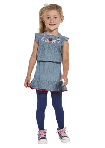 MYCHICLEGS - Mädchen-Strumpfhose aus blickdichter Mikrofaser, 60 Denier – 22 Farben – Größen von 2 bis 12 Jahren, marineblau, 12 Jahre von MYCHICLEGS