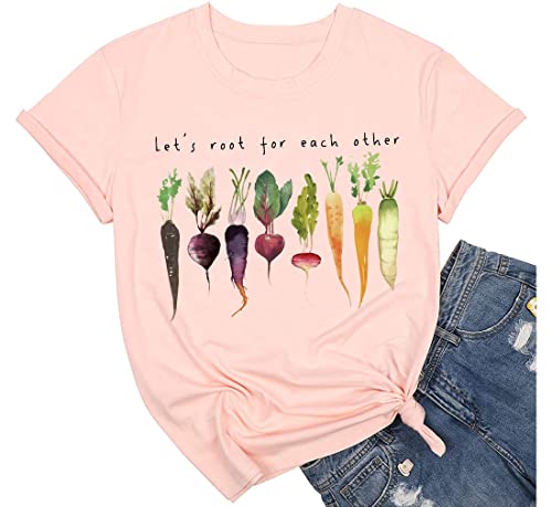 Let's Root for Each Other Plants Shirt für Frauen Neuheit Gemüse Grafik Gartenarbeit Tees Lustiges Pflanzenliebhaber T-Shirt, Pink, Groß Let's Root for Each Other Plants Shirt für Frauen Neuheit Gemüse Grafik Gartenarbeit Tees Lustiges Pflanzenliebhaber T-Shirt, Pink, Groß von MYCHTE