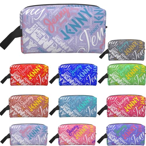 Personalisierte Make-up-Tasche mit Namen,Reise-Make-up-Tasche für Frauen und Männer,Kulturtasche mit Großem und Reißverschluss,Reise-Organizer für Accessoires für Wochenendurlaube,Geburtstagsgeschenk von MYDYYO