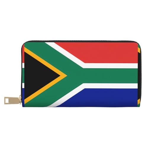 MYGANN Lange Geldbörse aus Mikrofaser-Leder mit Südafrika-Flagge, mit Metall-Reißverschluss, für Büro, Reisen, Dating, Geschenke, weiß, Einheitsgröße MYGANN Lange Geldbörse aus Mikrofaser-Leder mit Südafrika-Flagge, mit Metall-Reißverschluss, für Büro, Reisen, Dating, Geschenke, weiß, Einheitsgröße von MYGANN