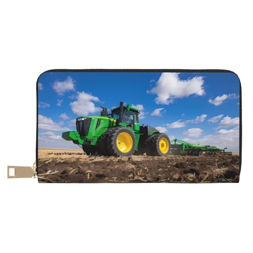 MYGANN Tractor Farm Unisex-Geldbörse, lang, Mikrofaser-Leder, mit Metall-Reißverschluss, für Büro, Reisen, Dating, Geschenke, weiß, Einheitsgröße MYGANN Tractor Farm Unisex-Geldbörse, lang, Mikrofaser-Leder, mit Metall-Reißverschluss, für Büro, Reisen, Dating, Geschenke, weiß, Einheitsgröße von MYGANN
