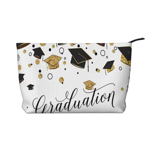 Make-up-Tasche aus Cord mit Reißverschluss, multifunktionaler Organizer, 22 x 7 x 17 cm, für Reisen, Camping, Urlaub, Fitness, Schwarz , Einheitsgröße von MYGANN