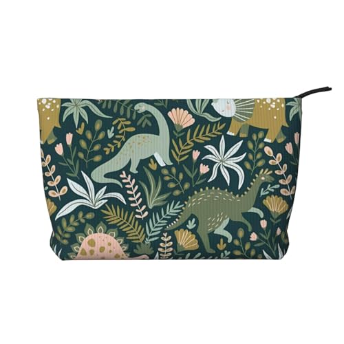 Make-up-Tasche mit süßem Dinosaurier-Reißverschluss, multifunktionaler Organizer, 22 x 7 x 17 cm, für Reisen, Camping, Urlaub, Fitness, Schwarz , Einheitsgröße von MYGANN