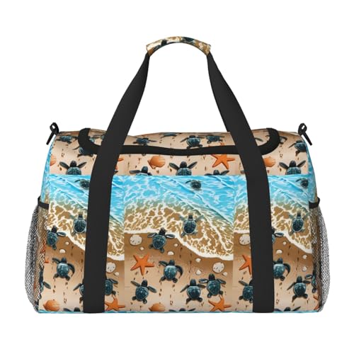 Turtles On The Beach Leichte wasserdichte große Kapazität Handheld Schulter Crossbody Reisetasche Persönliche Gegenstände Organizer Tasche, Schwarz , Einheitsgröße Turtles On The Beach Leichte wasserdichte große Kapazität Handheld Schulter Crossbody Reisetasche Persönliche Gegenstände Organizer Tasche, Schwarz , Einheitsgröße von MYGANN