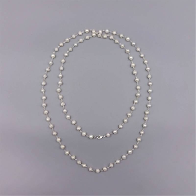 48 "Rosenkranz Stil 7-8 Mm Zuchtperlendraht Halskette von MYGEMSROCK
