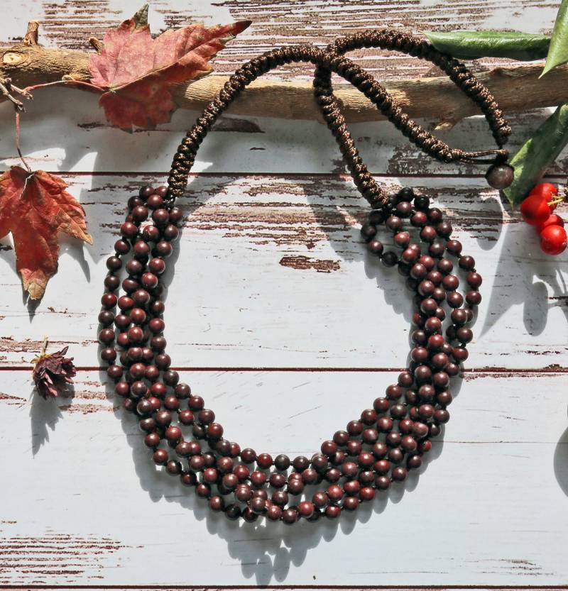 Mehrfach Strang Hand Geflochtene Magnesit Türkis Halskette von MYGEMSROCK