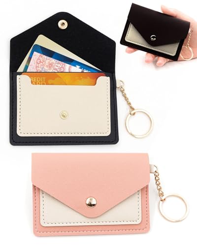 MYGLOAR 2er-Pack Visitenkartenetui, Visitenkartenetui, Retro-Kreditkartenetui, Flip-Top-Kartenetui aus Rindsleder, Visitenkartenetui für Herren und Damen, professionelles Visitenkartenetui aus Leder von MYGLOAR