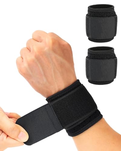 MYGLOAR 2er-Pack leichte Form-Fit-Handgelenkstützgurte, Handgelenkbandage für Krafttraining, Handgelenkwickel für RSI, Sehnenentzündung, Handgelenkschiene für Männer und Frauen von MYGLOAR