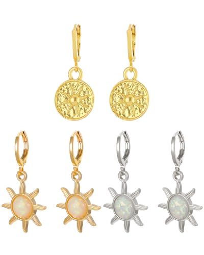 MYGLOAR 3PCS Sun Ohrringe – Damenohrringe aus langlebigem Edelstahl – Wasserfeste Ohrringe Damen –100% Wasserfeste & Hautverträgliche Ohrringe Creolen Damen, Modeschmuck für deinen individuellen Look von MYGLOAR