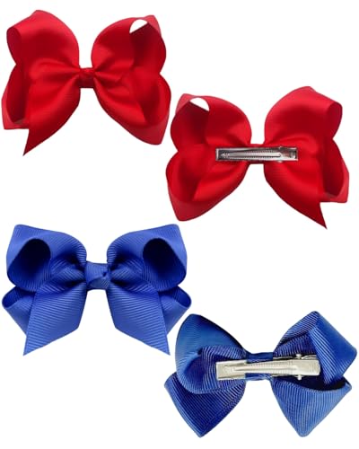 MYGLOAR 4 Stück Schmetterling-Haarspangen, rutschfeste Haarspangen, Schmetterling-Hawaiian-Haarspangen, Damen-Haarspangen, Haarspangen, Schleifen-Haarspangen, Haarspangen für Mädchen von MYGLOAR