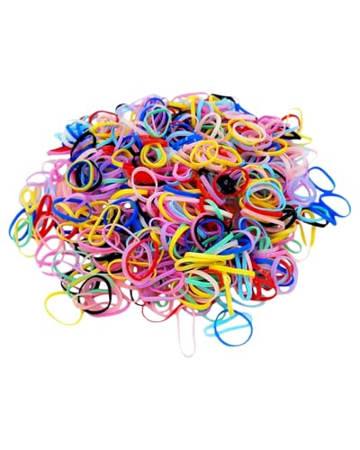 MYGLOAR 500 Stück Gummibänder Bunt,farbig sortiert,gummiband, Gummiringe Breit Haushaltsgummi Gummis Gummiringerl Elastische Dehnbare Gummiband für Haushalt Büro Schule (5 Farben) von MYGLOAR