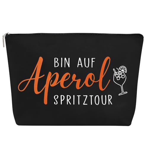 Aperol Geschenk Kosmetiktasche Aperol Spritz Kulturtasche Damen Aperol Tasche Holy Aperoli Makeup Bag Geschenke für Frauen Cocktailliebhaber JGA Geburtstag Reise Weihnachten von MYHALF