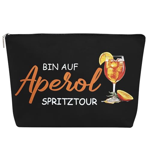 Aperol Geschenk Kosmetiktasche Aperol Spritz Kulturtasche Damen Aperol Tasche Holy Aperoli Makeup Bag Geschenke für Frauen Cocktailliebhaber JGA Geburtstag Reise Weihnachten von MYHALF