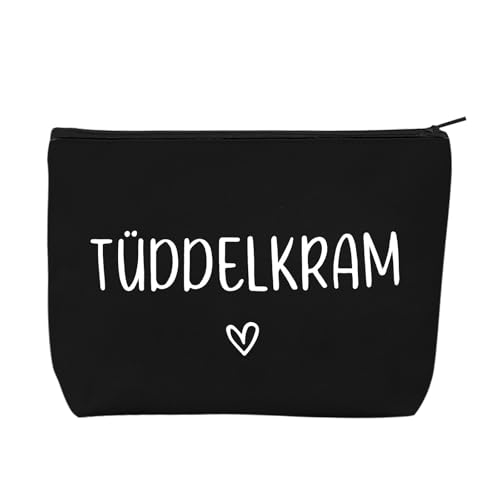 Tüddelkram Kosmetiktasche Make up Tasche Schminktasche Kulturtasche Damen Kulturbeutel Mäppchen Bestes Lehrerin Geschenk Faltbare Stofftasche Reise Notfall Bag Geburtstagsgeschenk von MYHALF