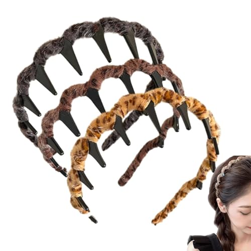 Retro High Skull Perlen Stirnband Vintage High Cranium Künstliche Perlen Haarband Hochzeit Party Haare Hoop Band Kopfbedeckung(3pcs-c) von MYIHUIHUI