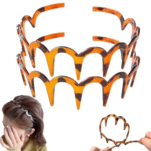U-Form, modischer Zahn-Haarkamm, Stirnband 2026, hohe Schädelform, wendbare Stirnbänder mit Zähnen for Frauen, Geschenke(2pcs-b) von MYIHUIHUI