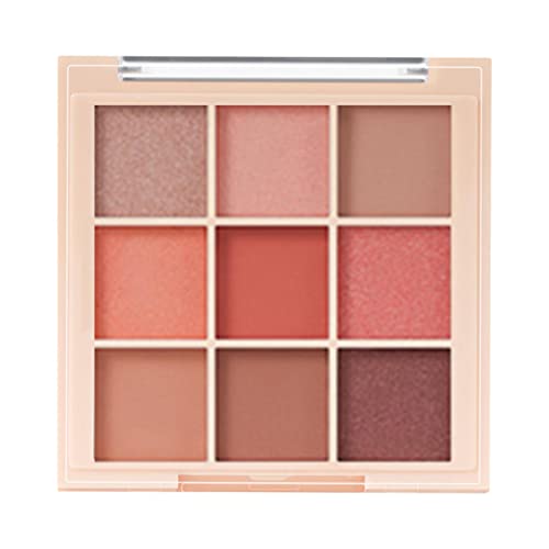 Lidschatten-Make-up-Palette | Professionelles 9-Farben-Lidschatten-Make-up | Matte Schimmer-Lidschatten-Palette, langlebig, Make-up-Lidschatten-Kosmetik-Geschenkset Kot- von MYJIO