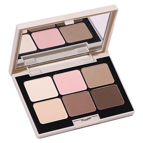 Lidschatten-Palette Make-up - Sechsfarbige Lidschatten-Puderpalette,Leichtes Hochglanz-Lidschattenpulver, multifunktionale Lidschatten-Make-up-Kosmetik für Frauen und Mädchen Greatideal von MYJIO