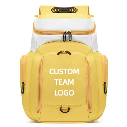 Customized Große Kapazität Basketball Rucksack mit Logo Kinder Outdoor-Sport Fußball Tasche Personalisierte Multifunktions-Rucksack Color3,15 inches von MYKDMCL