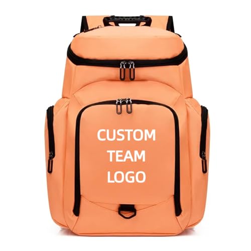 Customized Große Kapazität Basketball Rucksack mit Logo Kinder Outdoor-Sport Fußball Tasche Personalisierte Multifunktions-Rucksack Color4,15 inches von MYKDMCL