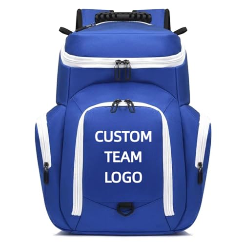 Customized Große Kapazität Basketball Rucksack mit Logo Kinder Outdoor-Sport Fußball Tasche Personalisierte Multifunktions-Rucksack Color5,15 inches von MYKDMCL