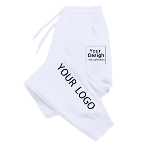 MYKDMCL Benutzerdefinierte Männer Logo Lange Hosen Ihr Eigenes Design DIY Jogging-Sweatpants Gym Hosen Laufen Workout Lässige Sporthosen Color2,L von MYKDMCL