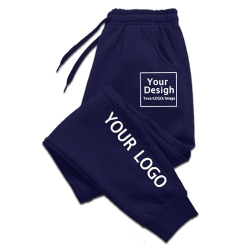 MYKDMCL Benutzerdefinierte Männer Logo Lange Hosen Ihr Eigenes Design DIY Jogging-Sweatpants Gym Hosen Laufen Workout Lässige Sporthosen Color5,M von MYKDMCL