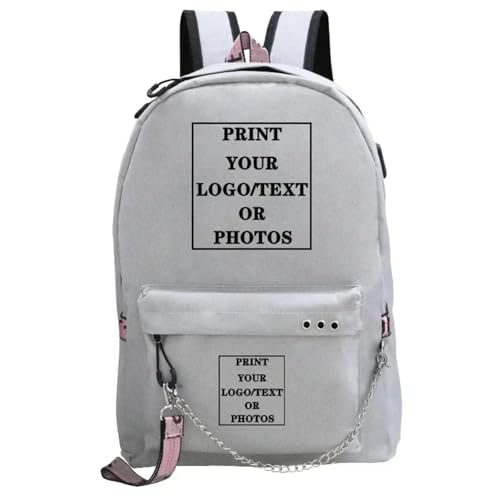 Personalisierte Rucksäcke Passen Sie Ihr Logo Name Bild Schulranzen Teenager Kinder Mode Benutzerdefinierte Rucksäcke Reise-Rucksack Color4,45×32×15cm von MYKDMCL