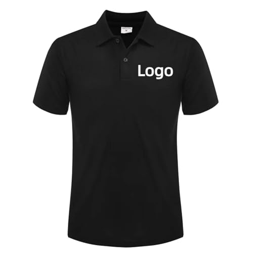 Personalisierte Sommer Causal Polo Shirt Custom Logo Gedruckt Text Bild T-Shirt Persönliches Design Atmungsaktiv Männer und Frauen Tops Color1,S von MYKDMCL