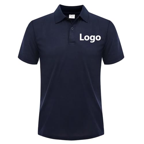 Personalisierte Sommer Causal Polo Shirt Custom Logo Gedruckt Text Bild T-Shirt Persönliches Design Atmungsaktiv Männer und Frauen Tops Color10,XL von MYKDMCL