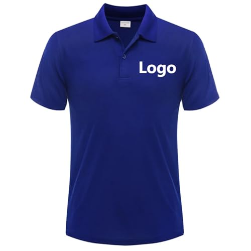 Personalisierte Sommer Causal Polo Shirt Custom Logo Gedruckt Text Bild T-Shirt Persönliches Design Atmungsaktiv Männer und Frauen Tops Color11,XL von MYKDMCL