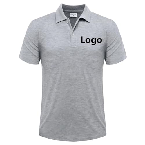 Personalisierte Sommer Causal Polo Shirt Custom Logo Gedruckt Text Bild T-Shirt Persönliches Design Atmungsaktiv Männer und Frauen Tops Color3,S von MYKDMCL