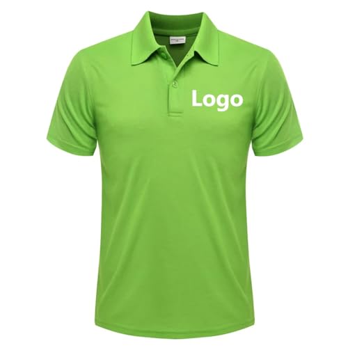 Personalisierte Sommer Causal Polo Shirt Custom Logo Gedruckt Text Bild T-Shirt Persönliches Design Atmungsaktiv Männer und Frauen Tops Color4,M von MYKDMCL