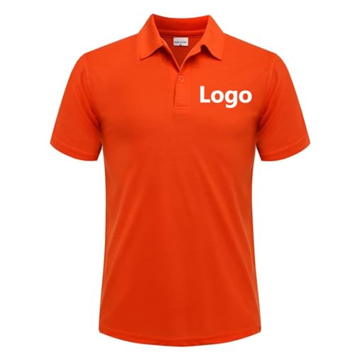 Personalisierte Sommer Causal Polo Shirt Custom Logo Gedruckt Text Bild T-Shirt Persönliches Design Atmungsaktiv Männer und Frauen Tops Color5,M von MYKDMCL