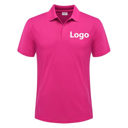 Personalisierte Sommer Causal Polo Shirt Custom Logo Gedruckt Text Bild T-Shirt Persönliches Design Atmungsaktiv Männer und Frauen Tops Color6,M von MYKDMCL
