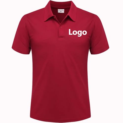 Personalisierte Sommer Causal Polo Shirt Custom Logo Gedruckt Text Bild T-Shirt Persönliches Design Atmungsaktiv Männer und Frauen Tops Color8,M von MYKDMCL