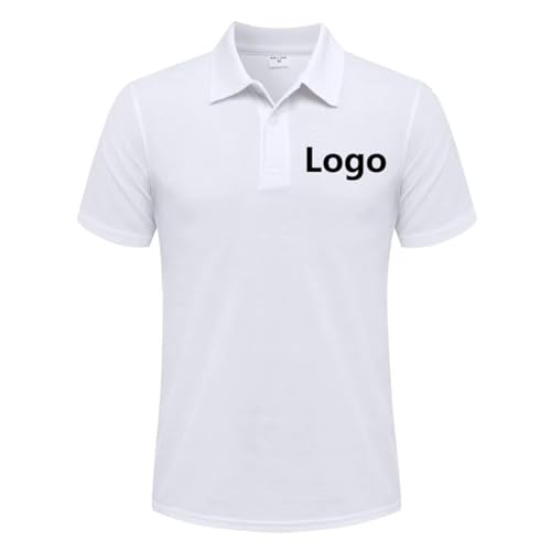 Personalisierte Sommer Causal Polo Shirt Custom Logo Gedruckt Text Bild T-Shirt Persönliches Design Atmungsaktiv Männer und Frauen Tops Color9,L von MYKDMCL