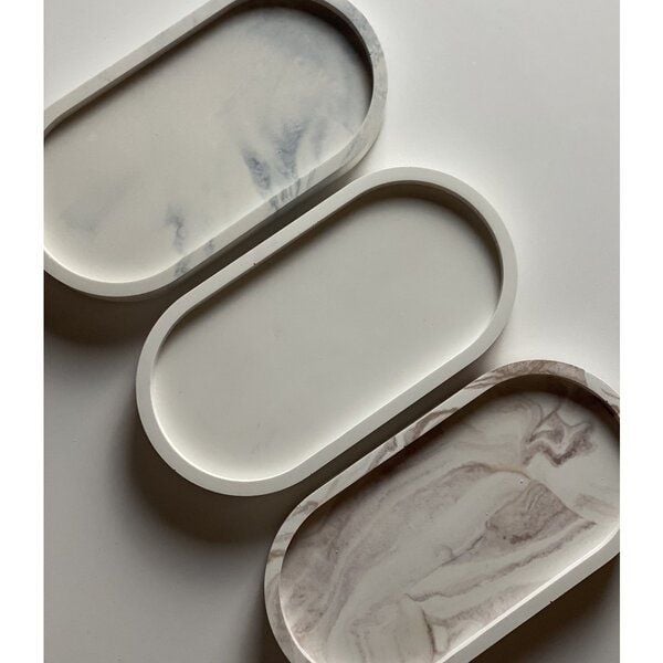 MYKIRO & CO Ovales Tablett aus Raysin als Schmuckablage/Untersetzer für Kerzen von MYKIRO & CO