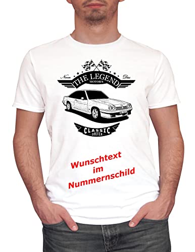 Herren T-Shirt Manta B Legend mit Wunschtext (Weiss, 2XL) von MYLEZ