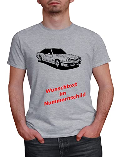 Herren T-Shirt Manta B mit Wunschtext (Grau, XL) von MYLEZ