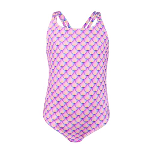 MYLILY Badeanzug Mädchen Meerjungfrau | Badeanzug Kinder | Bademode Girls | Meerjungfraubadeanzug | Schwimmanzug-Mädchen | Öko-Tex Zertifiziert und Biozidfrei | Schuppenmuster Bunt (98/104) von MYLILY