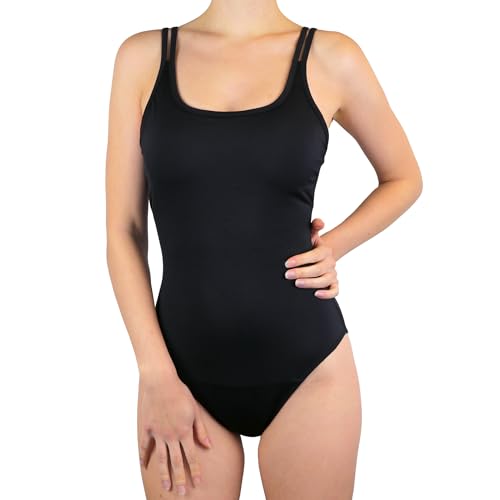 MYLILY Badeanzug schwarz I Strandmode Damen während der Periode I Periode Schwimmen I zusätzlicher Schutz am Strand | Damen Badeanzug Größe XXS I Für leichte Tage I Zero Waste von MYLILY