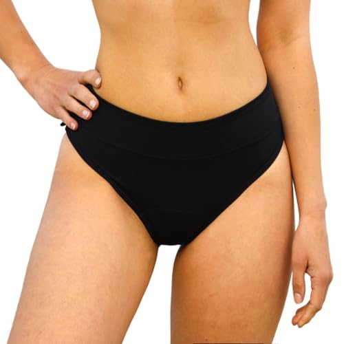 MYLILY Basic Bikini Hose Damen Schwarz | Bikinihose Damen Unterteil | Bikinihose Schwarz | Bikini Unterteil Teenager (S) von MYLILY