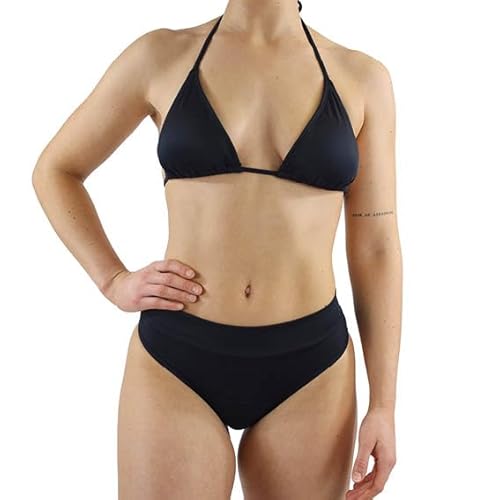 MYLILY Bikini Damen Triangel Set Schwarz| Triangel Bikini Damen | Bademode Damen | Bikini Damen Set schwarz (L) von MYLILY