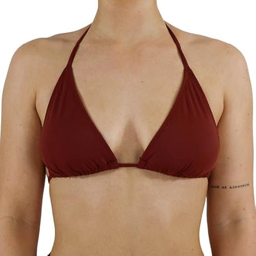 MYLILY Bikini Oberteil Triangel Rot | Triangel Bikini Damen | Bikini Damen Oberteil | Bikini Oberteil Rot (XS) von MYLILY