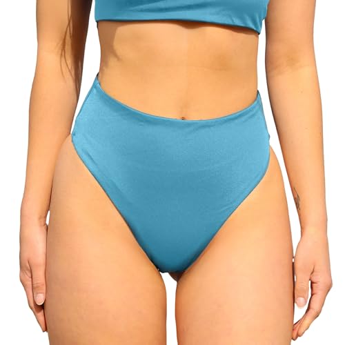 MYLILY Brazilian Bikini Hose Damen | Bikinihose Damen Unterteil | Bikinihose Hellblau | Bikini Unterteil Teenager Shaping (3XL) von MYLILY