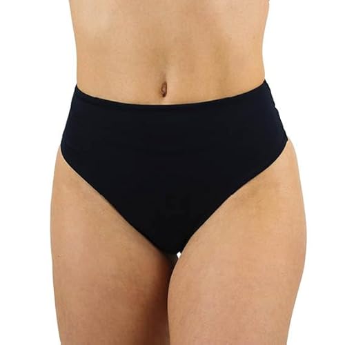 MYLILY Brazilian Bikini Hose Damen Schwarz | Bikinihose Damen Unterteil | Bikinihose Schwarz | Bikini Unterteil Teenager Shaping (L) von MYLILY