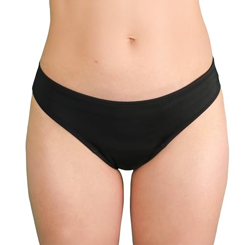 MYLILY Perioden Bikini Hose Teens | Bikini Mädchen Low Waist | Schwimmen (XS, Schwarz) von MYLILY