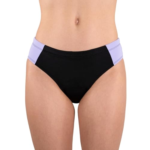 MYLILY Perioden Bikini Teenager Sportlich Schwarz | Menstruationsbadehose Mädchen | Perioden Bademode Teenager | Auslaufsichere Perioden Bikinihose |Perioden Bademode zum Schwimmen (158/164) von MYLILY