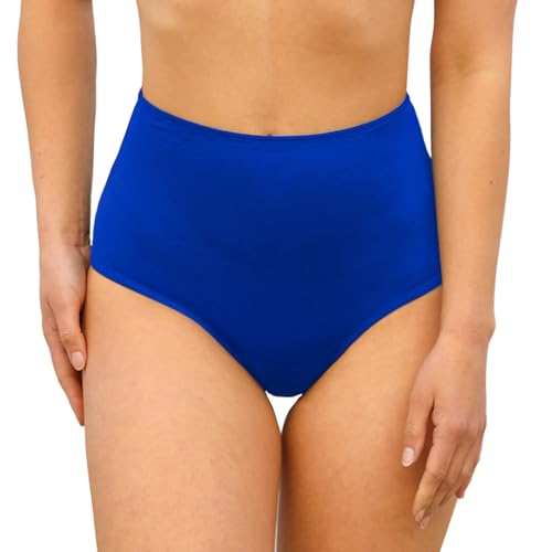 MYLILY Perioden Bikinihosen für Damen | Perioden Bademode zum Schwimmen | High Waist Bikinihose | Period Swimwear | Königsblau 2XS von MYLILY
